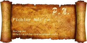 Pichler Nóra névjegykártya